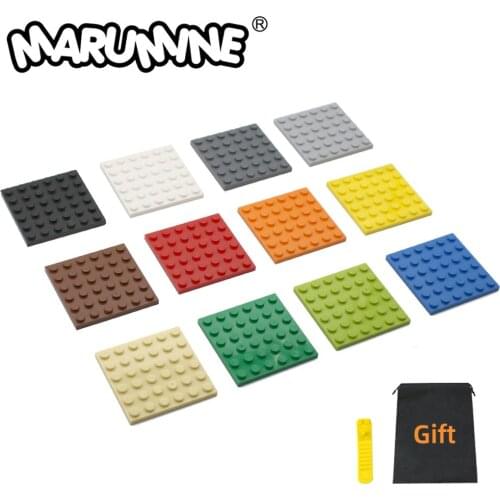 MARUMINE 20PCS 6x6 Base Plate Building Blocks 3958 Baseplate City Parts Classic MOC Bricks Accessories Construction DIY Toys