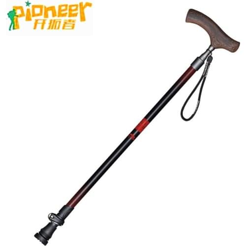 Pionner Elderly Walking Trekking stick Aluminum Quick Lock Ultralight Anti-Slip Crutch Adjustable telescopic baton hiking Cane