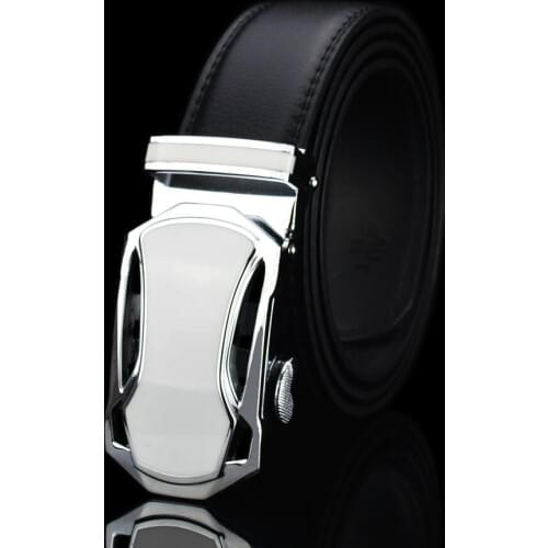 Luxury cow Leather Mens Belts Automatic Buckle Fashion Belts For Men Business Popular Male Brand Black Belts