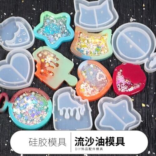 DIY Crystal Epoxy Quicksand Resin Mold Pendant Jewelry ice cream star Silicone Mold For Resin DIY Jewelry Clay Molds