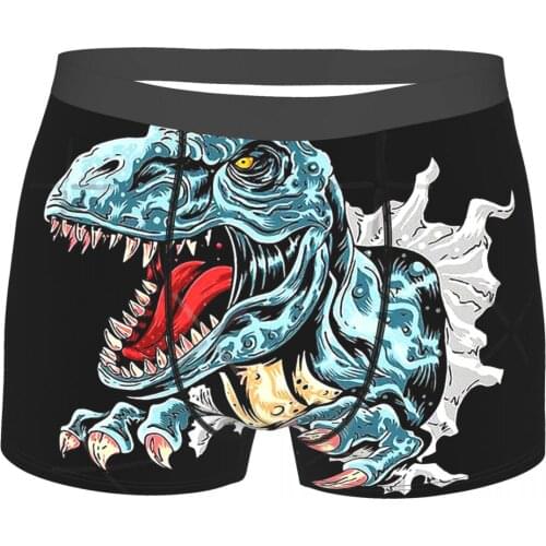 Jurassic World Science Fiction Film Rex Dinosaur Underpants Breathbale Panties Man Underwear Ventilate Shorts Boxer Briefs