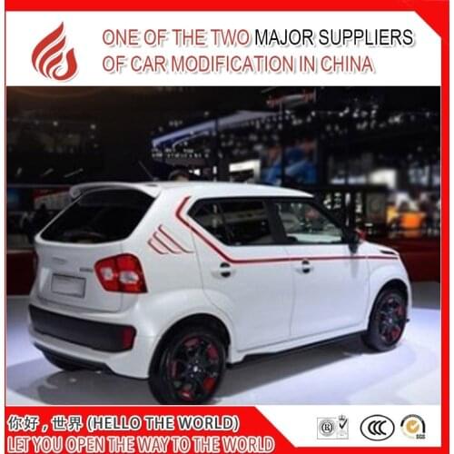 High quality factory ABS Primer Black White Color Car Rear Roof Spoiler for Ignis ignis 2016 2017 2018 16 17 18