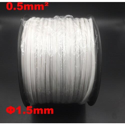 1roll 0.5mm2 PVC 1.5mm ID White Handwriting Ferrule Printing Machine Number Plum Tube Wire Sleeve Blank Cable Marker