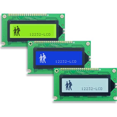 20PIN 12232 LCD Screen SED1520 Controller 5V Yellow Green Backlight Parallel Interface