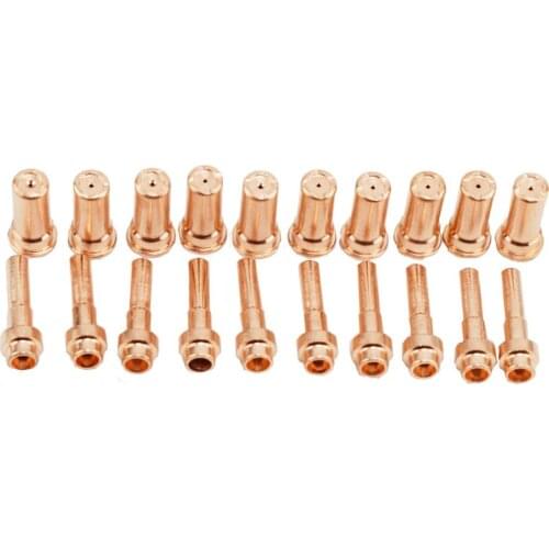 20pcs Plasma Extended Nozzles 1370 and Eelctrodes 1518 For Cebora HP041 P50 CP-50 Cutting torch