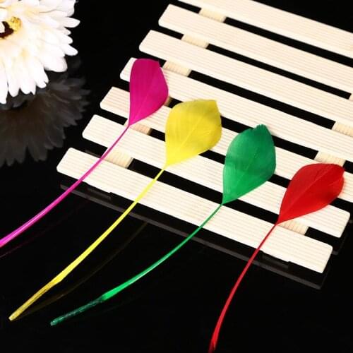 25pcs/lot Small Long Swan Plumes 14-20cm Colorful Ostrich Feather DIY Craft Hat Party Decoration Indian Headdress Hair Feathers