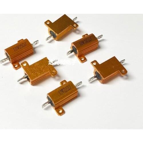 5pcs 10W Watt Power Metal Shell Wirewound Resistor 3.9 Ω ~ 39 Ω ohm Class J ±5