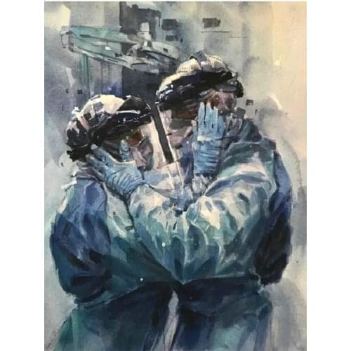 DIY Diamond Painting Needlework Full Diamond Doctor, angel who saves mankind Embroidery Cube Rhinestones Decoration Mosaic Gift