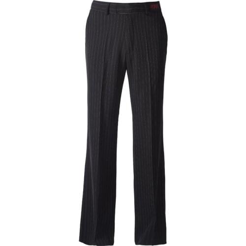 H2619 Men Latin Dance Pants Male Fashion Straight Loose Stripe Practice Trousers Square National Standard Modern Dance Clothes