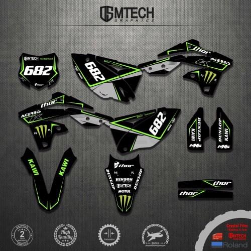 DSMTECH K250F 2016-2013 Motorcycle Graphics DECALS STICKERS Kits For Kawasaki KXF250 KX250F 2013 2014 2015 2016 KXF250 KX250F