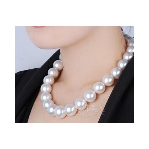 18"11-12mm south sea round white pearl necklace
