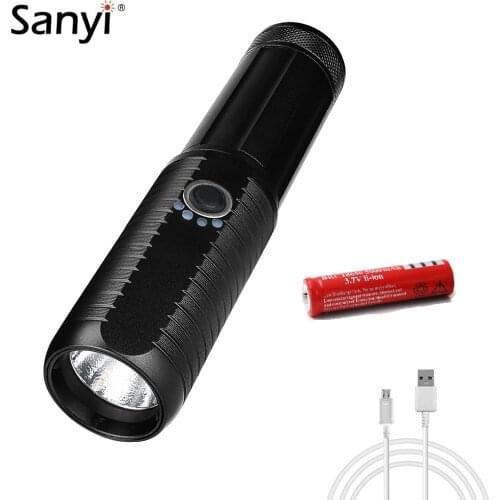 USB Rechargeable Mini Flashlight 5 Lighting Modes P50 LED Night Lighting Waterproof Torch Portable Lantern for Working Fishing