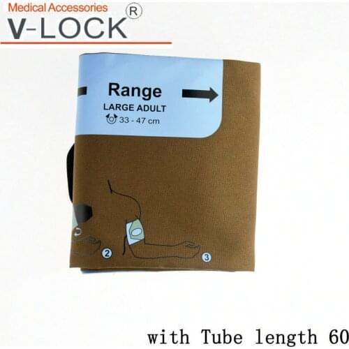 Reusable high-quality dynamic NIBP Cuff with elastic ring, large adult compatible for Welch Allyn