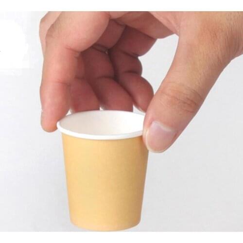 New Fashion White/Brown Mini Paper Tasting Cups Coffee Sample Drinking Tea Cup For Supermarket Promotion LX8511