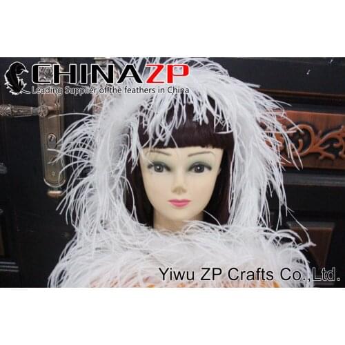 CHINAZP Feathers Wholesale Selected Prime Quality Fluffy Red Huge Ostrich Feathers Smooth Rooster Feather Trim Carnival Festival