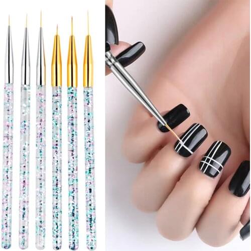 3PCS/Set Professional Liner Painting Pen Nail Art Brush Nail Art UV Gel Brush Pen Art Salon Home Use Gel Nail Brush Durable New