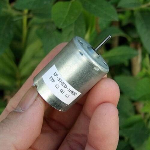 RF-370 Micro 370 DC Motor RF-370SD-10820 Mini 24mm Precious Metal Brush Round Motor 12V~24V 3990RPM Low Current DIY Toy Model