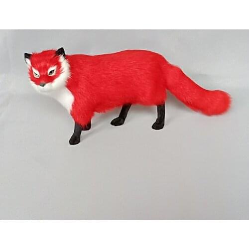 Cute big real life hot fox model plastic&furs simulation red fox doll gift about 33x15cm xf2849