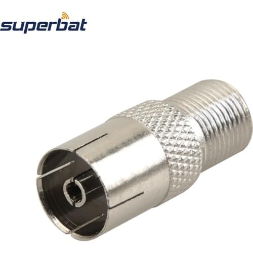 Superbat 5pcs DVB-T TV-Tuner Antenna Adapter F Jack to DVB-T Female RF Coaxial Connector