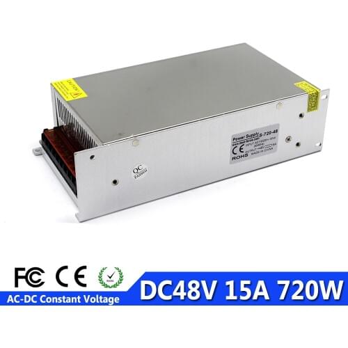 Single Output Switch Power Supply DC48V 15A 720W Driver Transformers 110V 220V AC-DC 48V SMPS for CNC Machine DIY Stepper Motor