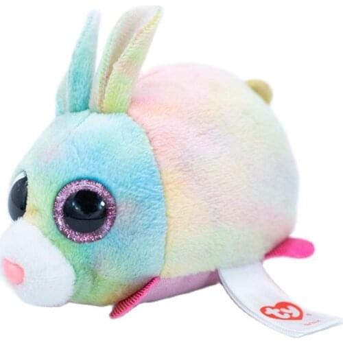 Ty Beanie Boos Big Eyes 4" 10 cm Colorful Bunny Stackable Screen Clean Doll Plush Peas Cute Christmas Gift for Kids Baby Friend