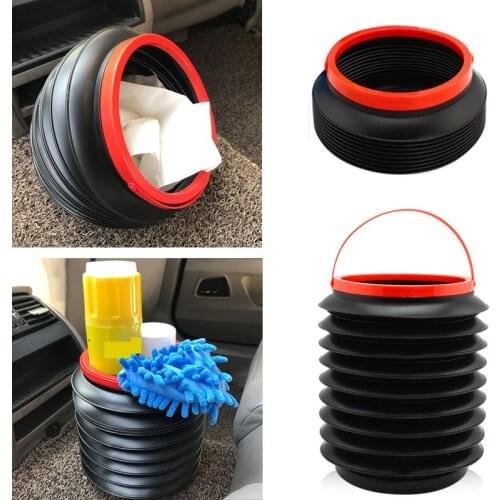 Universal Car Trash Can Multifunctional Creative Automobile Storage Box Foldable Organizer Bucket Auto Interior Accessories