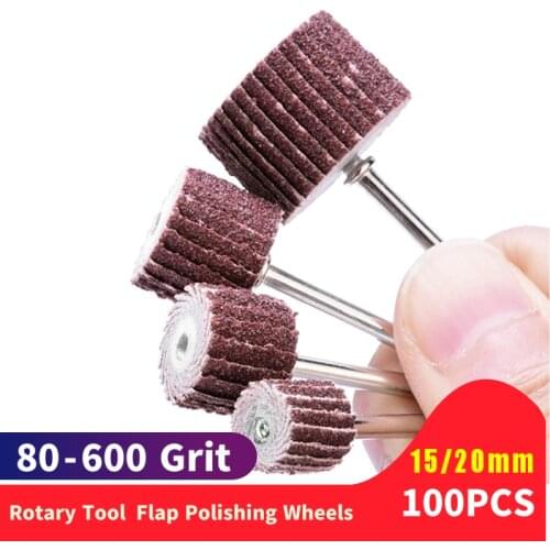 100PCS Rotary Tool Sanding Flap Polishing Wheels Without Shaft Sanding Disc Shutter Polishing Wheel