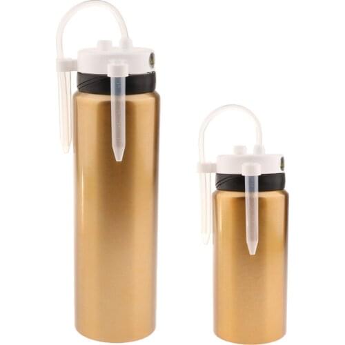 2 Set Adult Sippy Cup w/straw Disabled Patients Care Spill Proof Thermal Bottles