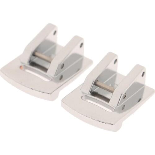 2pc Silver Rolled Hem Curling Presser Foot For Sewing Machine Sewing Accessories