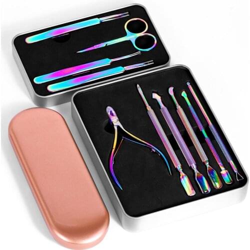 3/4/6Pcs Stainless Steel Tweezers Cuticle Nipper Scissor Nail Art Tools Professional Gel Polish Remove Manicure Kit Beauty Care