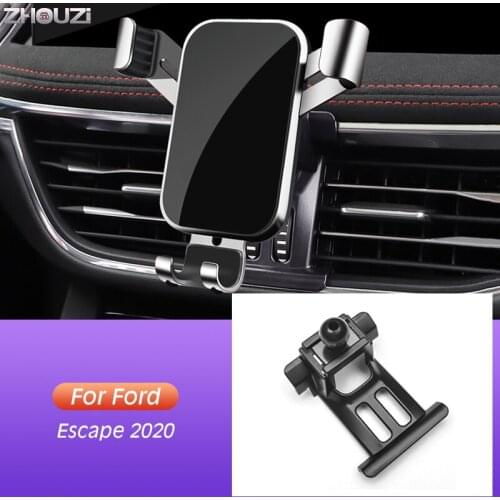 Car Mobile Phone Holder Air Vent Mounts GPS Stand Gravity Navigation Bracket Outlet Clip For Ford Escape 2020 Car Accessories