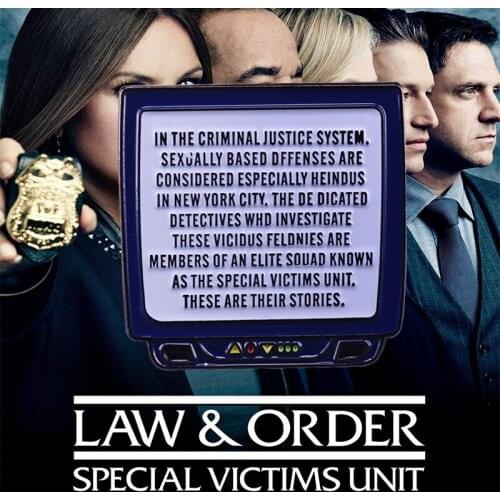 Law and Order Brooch Detectives Logan N Briscoe Gift Retro TV Badge Special Victims Stories Accessories
