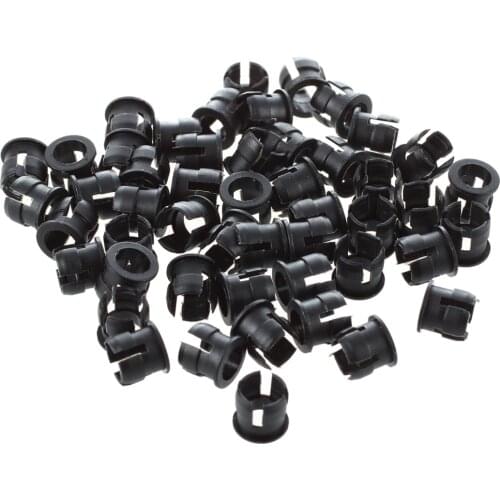 50 5mm Black Plastic LED Holder Case Clip Display Panel