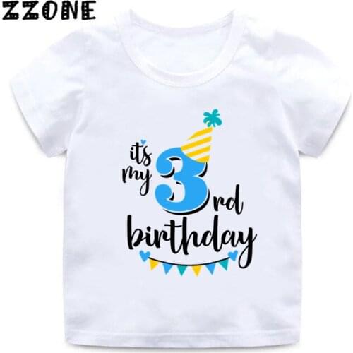 Its My 1 2 3 4 5 6 7 8 9th Birthday Baby BoysT shirt Children Summer Clothes Kids Funny Present Girls Number T-shirt,HKP2432