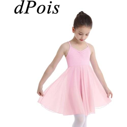 Child Kids Girls Ballet Tutu Dance Dress Rhythmic Gymnastics Leotard Dancing Costume Ballerina Lyrical Contemporary Gym Swimsuit