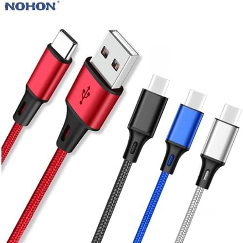 Data USB Type C Fast Charge Cable for Samsung galaxy S8 S9 Plus Note 8 9 A3 A5 A7 2017 USBC TypeC long Cell Phone Charger 1 2 3m