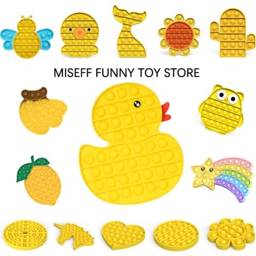 Kawaii Kids Stress Relief Squishy Push Pop them Bubble Sensory Fidget Toys Rainbow Antistress Fidget Toy Autisim for Children