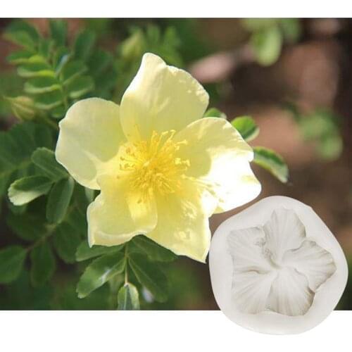 Hibiscus Flower Silicone Molds Five Petal Flower Cake Decoration Mould Chocolate Fondant Mold Baking