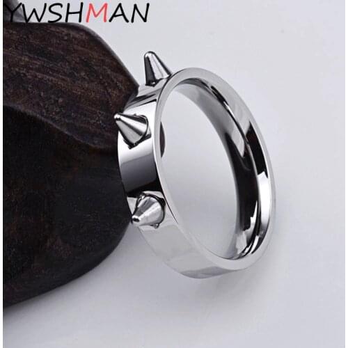 Self-defense Stainless Steel Ring Punk Style Mens And Womens Thorn Jewelry Joyas Para Hombres y Mujeres