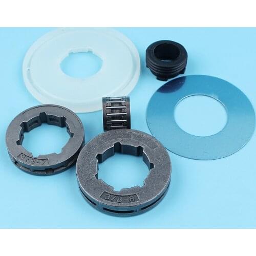 Clutch Rim Sprocket Washer Worm Gear Kit For Husqvarna 268 272 266 162 66 61 Chainsaw 3/8"-7T & 8T