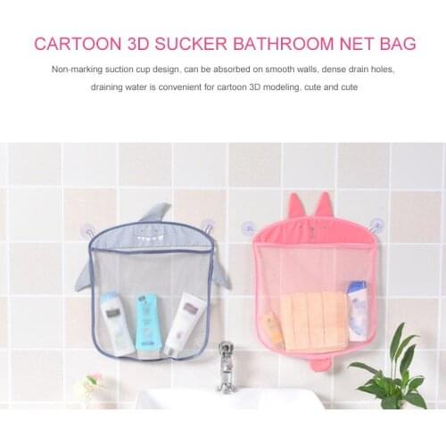 Cartoon Hanging Storage Bag Bathroom Storage Pouch Bags Case Mesh Bag Folding Child Bath Toy Storage Bags Bathroom Supplies