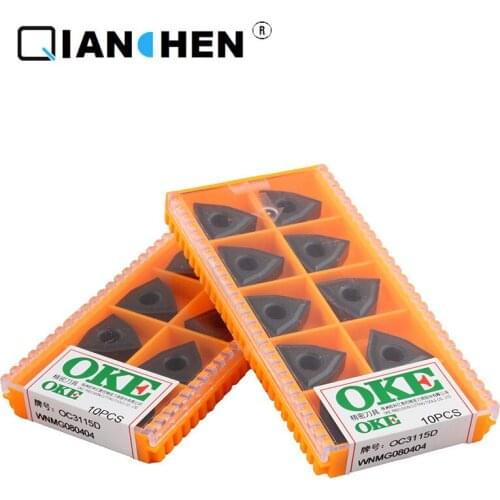 OKE 10pcs/lot High Precision High Performance High Strength CNC WNMG080404 OC3115D Industry Carbide Inserts Hard Alloy