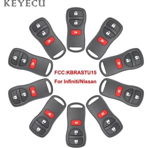 Keyecu 10 Pieces 315MHZ Car Keyless Entry Remote Key Control KBRASTU15 For Infiniti / Nissan Frontier Murano Armada Pathfinder