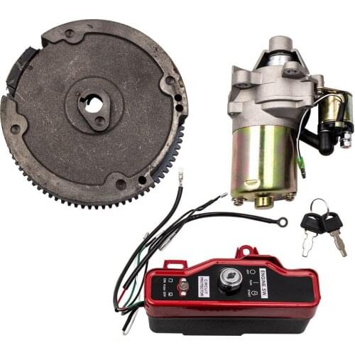 Electric Start Starter Motor FlyWheel Kit for Honda GX160 5.5 HP & GX200 6.5HP