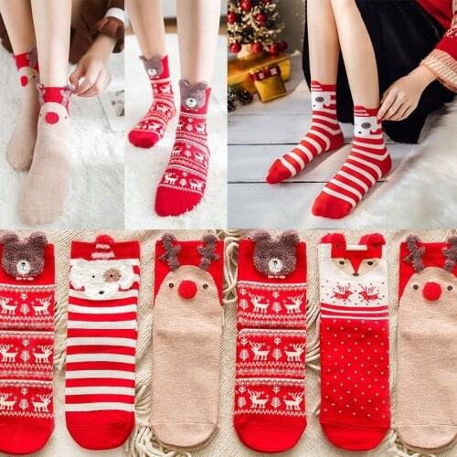1Pair Christmas Socks New Year 2021 Christmas Gift Noel Navidad Рождество Kerst Natal Merry Christmas Ornament For Home Decor