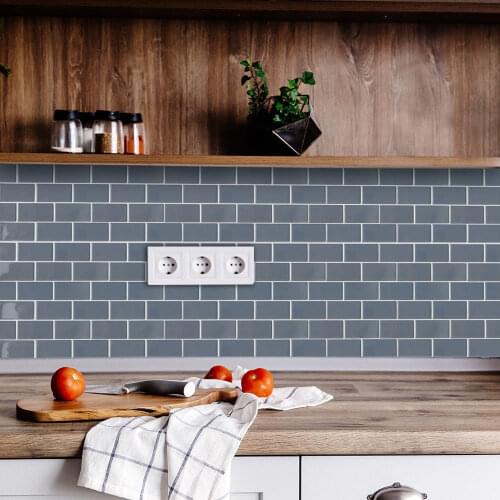 Funlife Self-adhesive Kitcheh Backsplash 3D Tile,Waterproof 3D Wall Sticker For Bathroom Decor Peel Stick White Ceramic PVC Tile