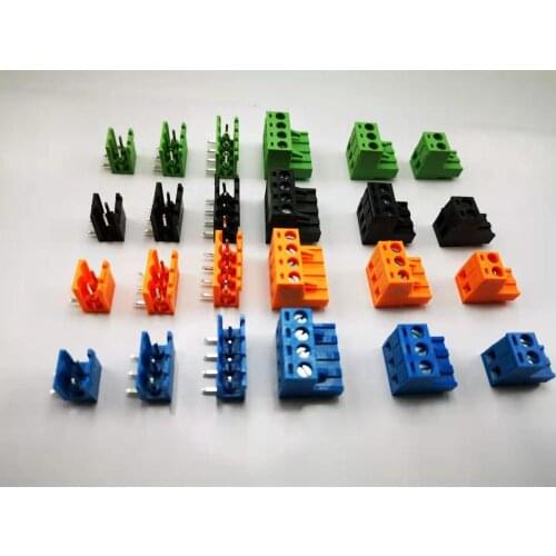 Plug in PCB terminal spacing 5.08mm-2p3p4p5p6p7p8p9p10p12p16p looper socket blabk orange green blue