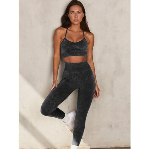 ATHVOTAR Sports Sets Seamless Knitted Zipper Top Sexy Sling Short T-Shirt Fitness Shorts Hight Waist Push Up Solid Suits Women