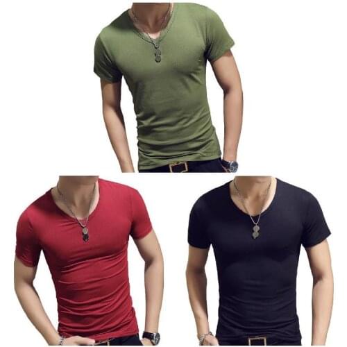 Мужские однотонные футболки Swokii China At AliExpress