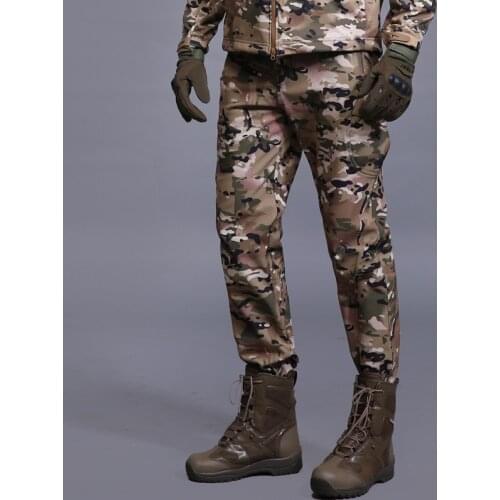 Military outdoor mens camouflage Lurker Shark Army TAD7 Tactical Soft Shell pants Waterproof fishing Sports thermal trousers